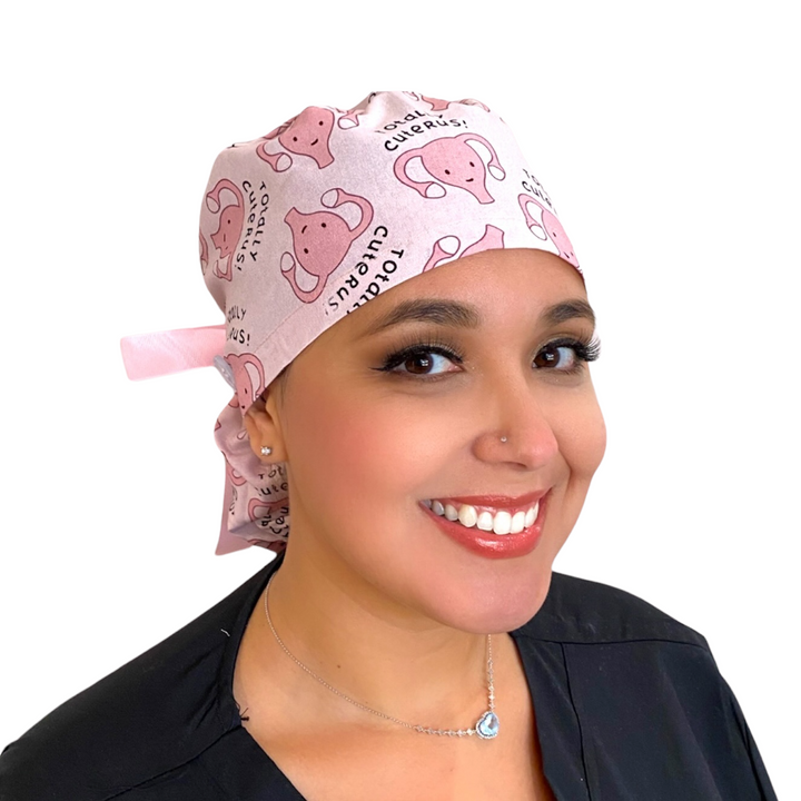 Totally Cuterus Ponytail Scrub Cap for Women, By Sunshine Caps 