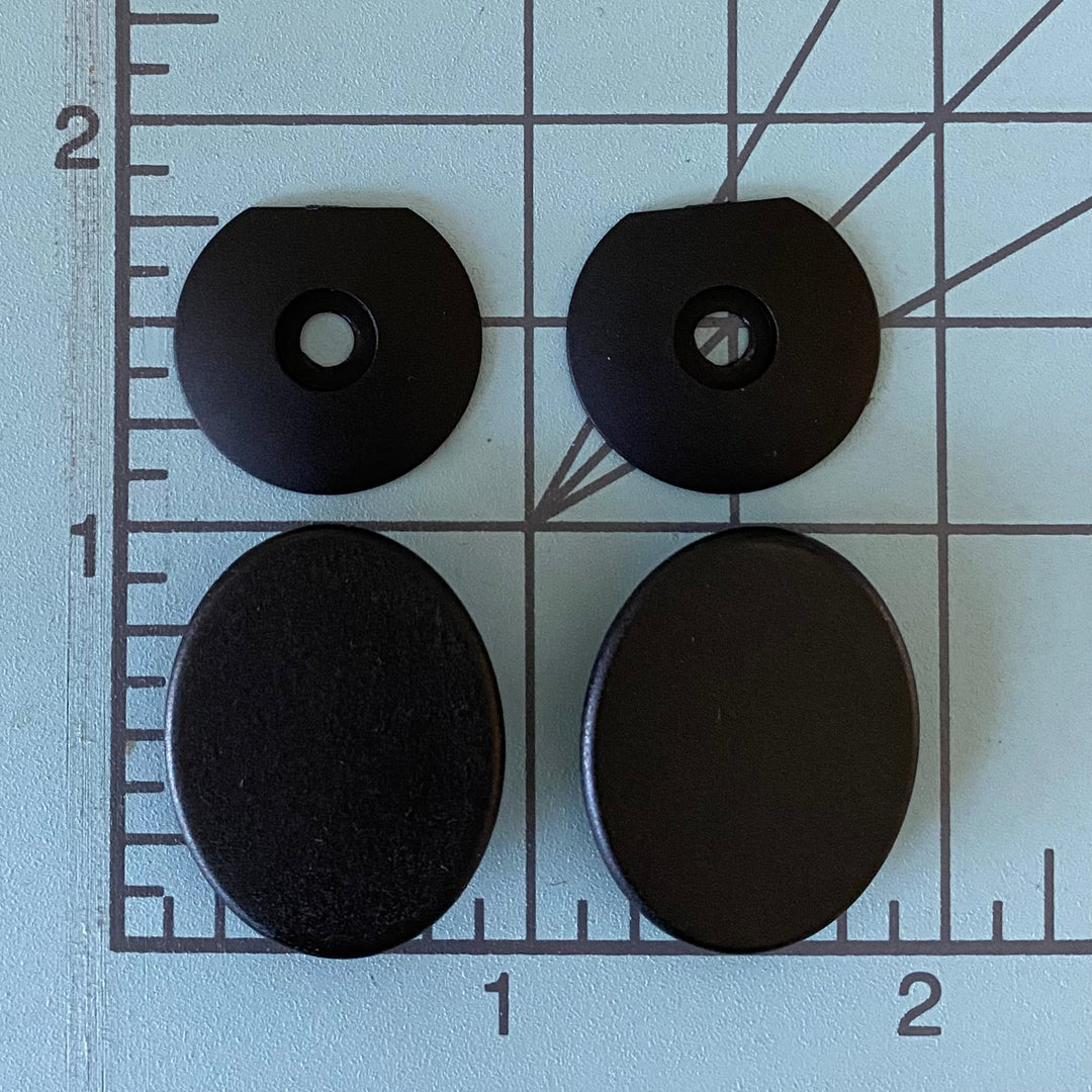 snap buttons for ear relief on scrub caps- black