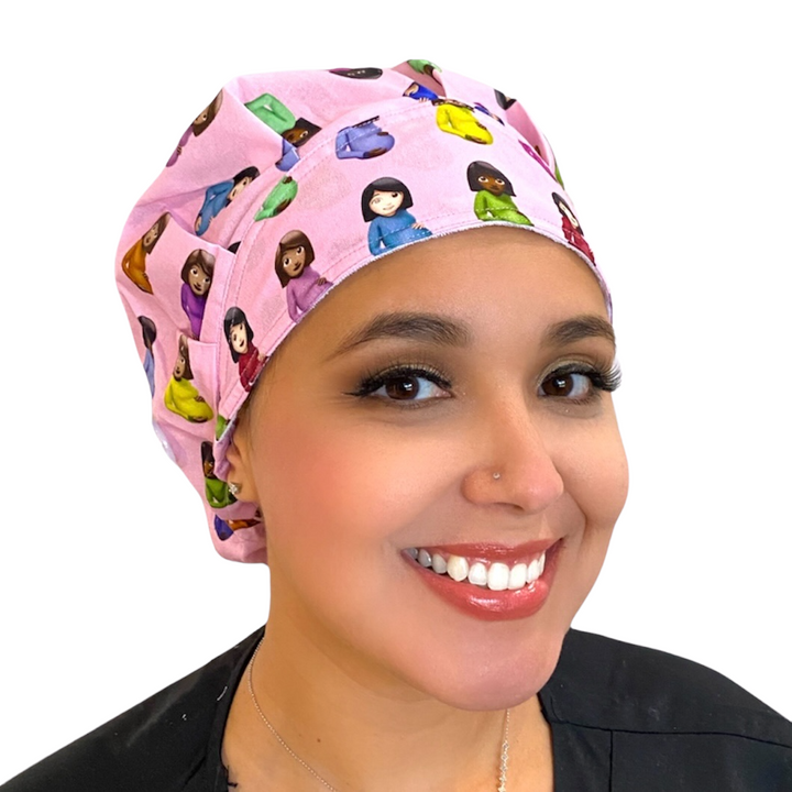 Maternity Pink Drake- Bouffant Scrub Cap