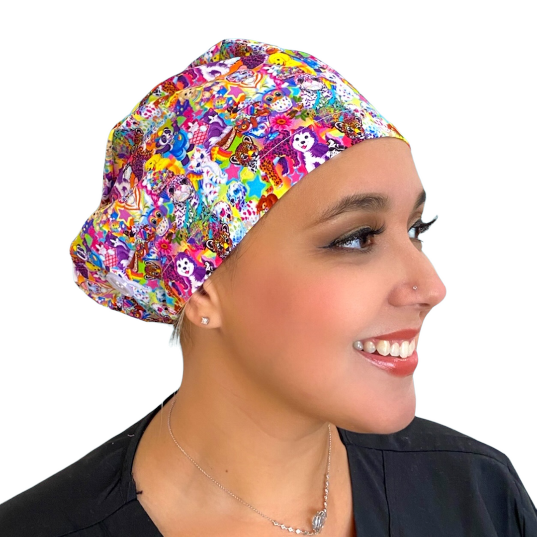 90's vibes Euro Scrub Cap for Women, by Sunshine Caps Co