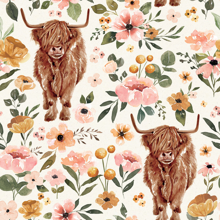 Highland cow Ponytail Scrub Cap for Women, By Sunshine Caps Co.